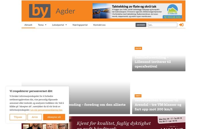 Screenshot of byagder.no