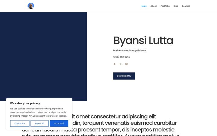 Screenshot of byansi-portfolio.com
