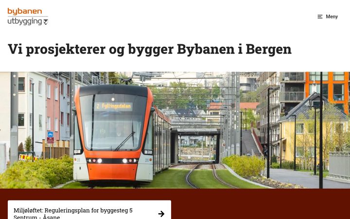 Screenshot of bybanenutbygging.no