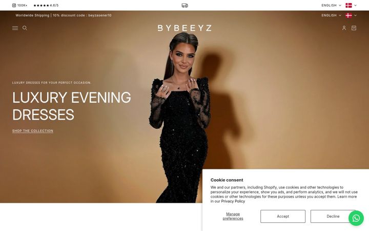 Screenshot of bybeeyz.com