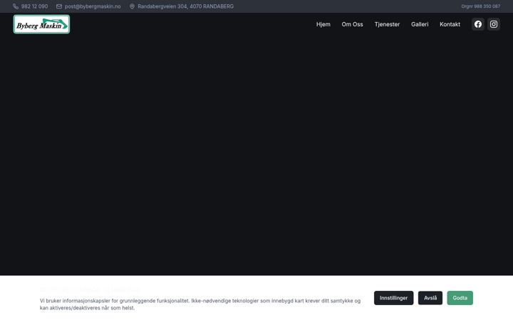 Screenshot of bybergmaskin.no