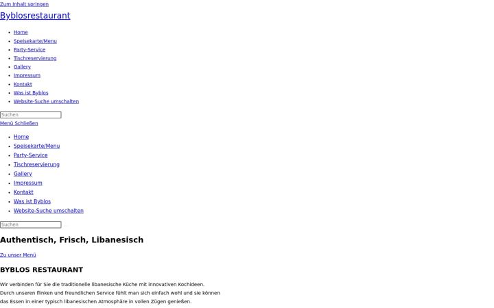 Screenshot of byblosrestaurant.de
