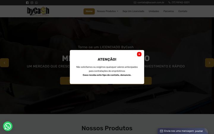 Screenshot of bycash.com.br