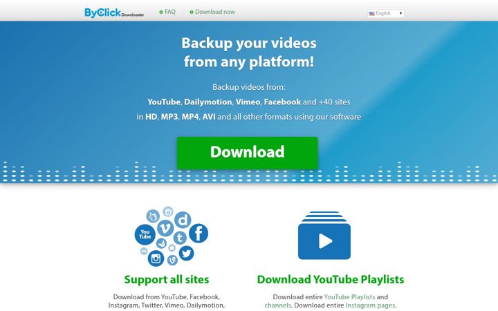 Screenshot of byclickdownloader.com