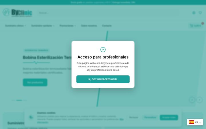 Snímek obrazovky byclinic.es