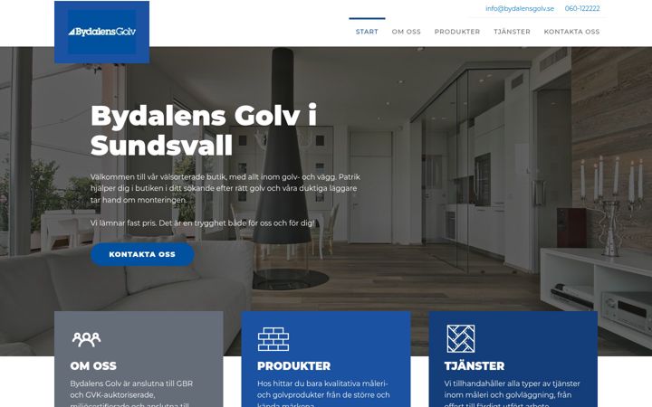 Screenshot of bydalensgolv.se