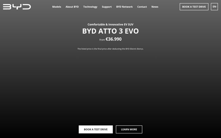 Captură de ecran a bydauto.com.cy