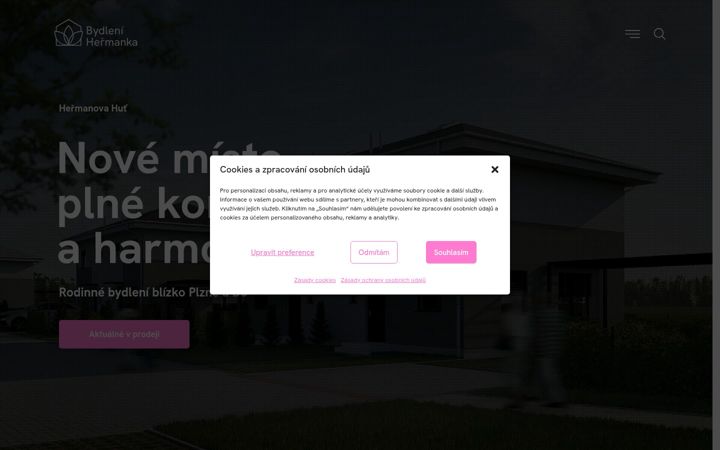 Screenshot of bydlenihermanka.cz