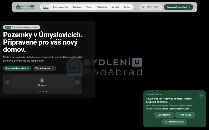 Screenshot of bydleniupodebrad.cz