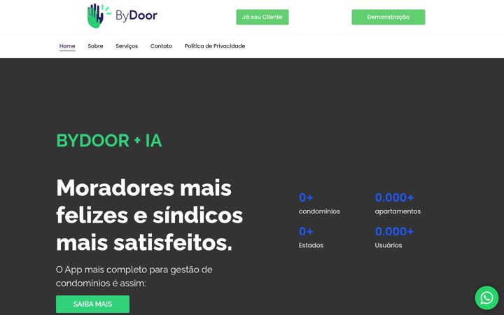 Screenshot stránky bydoor.com.br