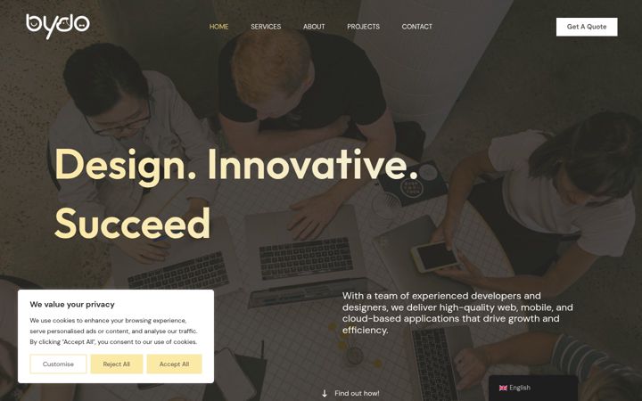 Screenshot of bydotech.com