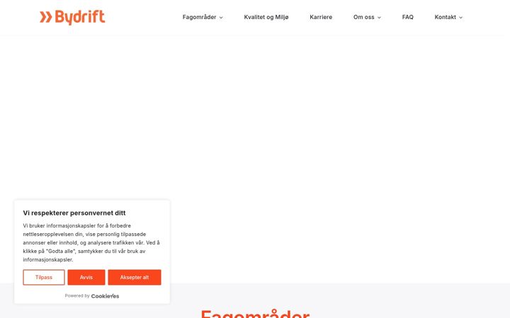 Screenshot of bydrift.no