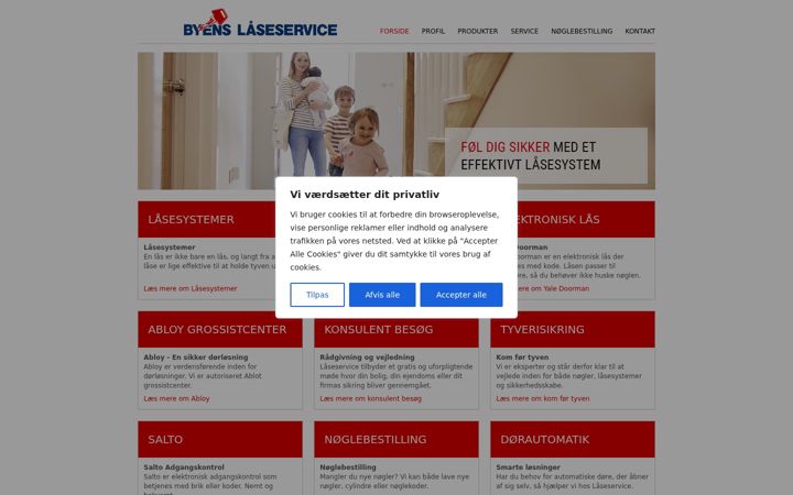 Snimka zaslona za byens-laaseservice.dk