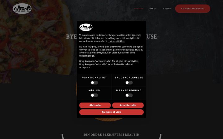 Snimka zaslona za byens-pizza.dk