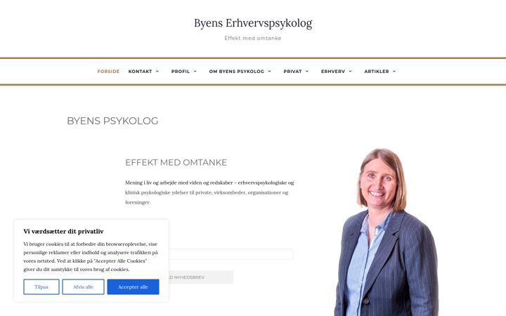 Posnetek zaslona byenspsykolog.dk