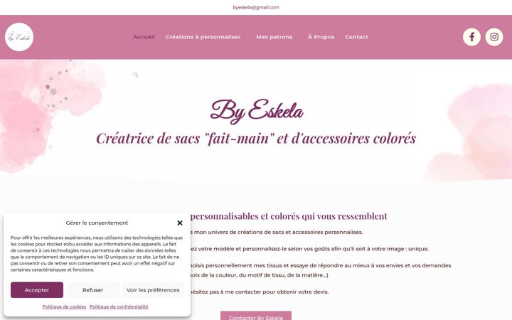 Screenshot of byeskela.fr