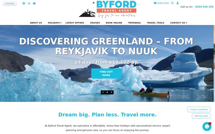Screenshot of byfordtravel.com.au