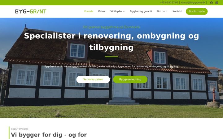 Ekraanipilt saidist byg-groent.dk