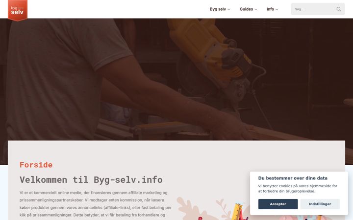 Screenshot of byg-selv.info