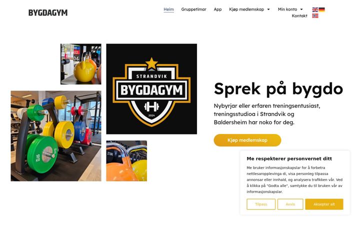 Ekraanipilt saidist bygdagym.no