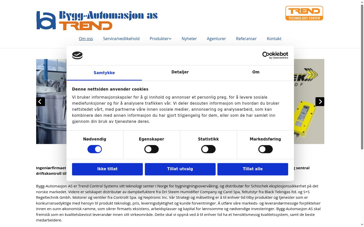 Screenshot van de toestemmingsbanner zoals getoond vóór enige interactie