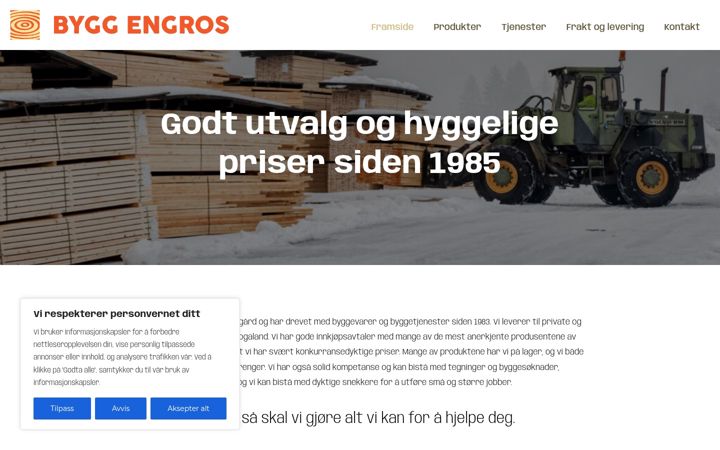 Snimka zaslona za bygg-engros.no