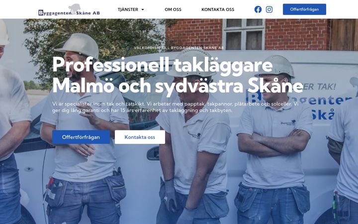 Snimka zaslona za byggagenten.se