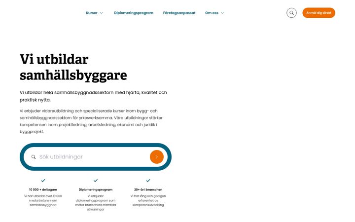 Screenshot of byggakademin.com