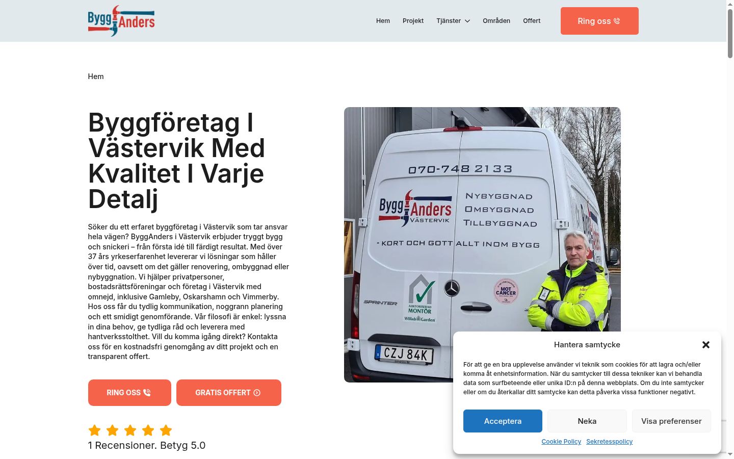 Screenshot van de toestemmingsbanner zoals getoond vóór enige interactie