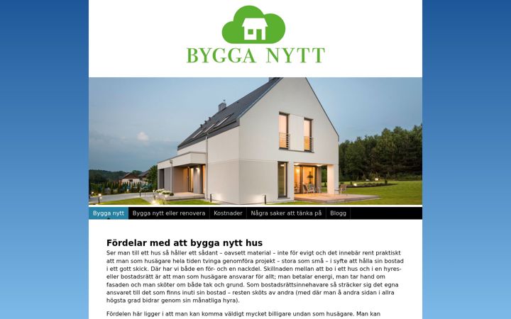 Screenshot of bygganytt.biz