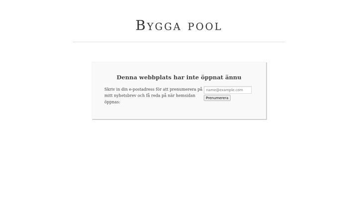 Screenshot of byggapool.net