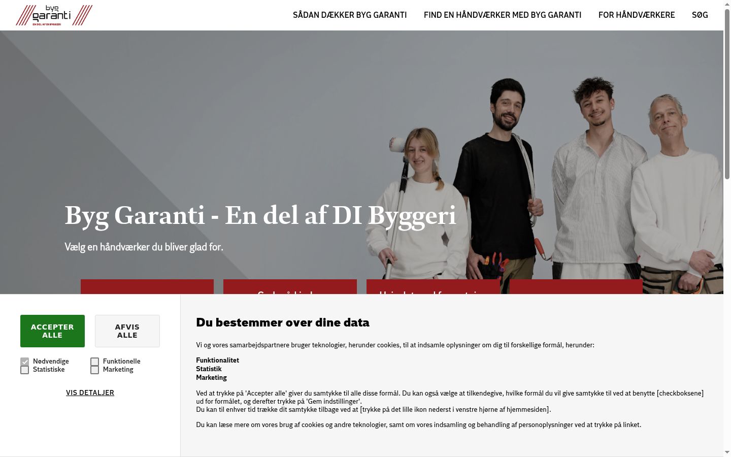 Capture d'écran de la bannière de consentement affichée avant toute interaction