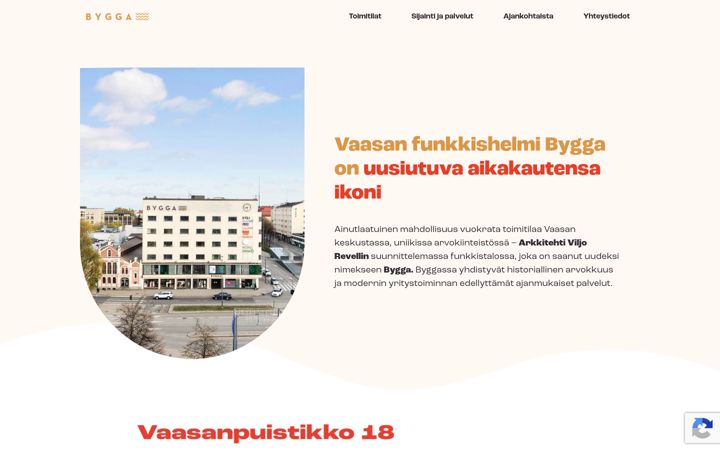 Screenshot von byggavaasa.fi