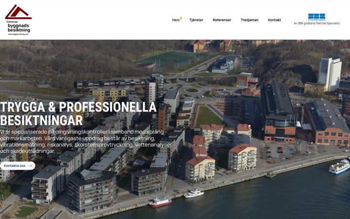 Screenshot van byggbesiktning.com