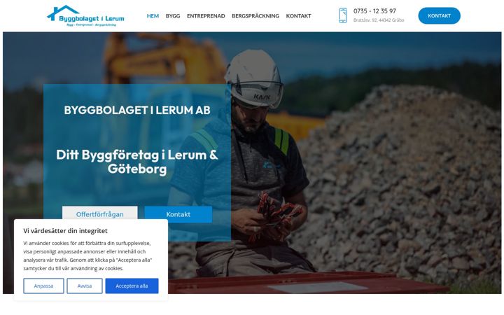 Screenshot of byggbolagetilerum.se