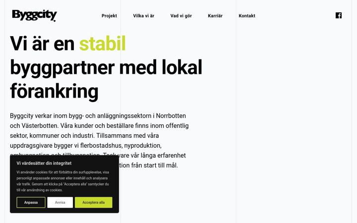 Screenshot of byggcityab.se