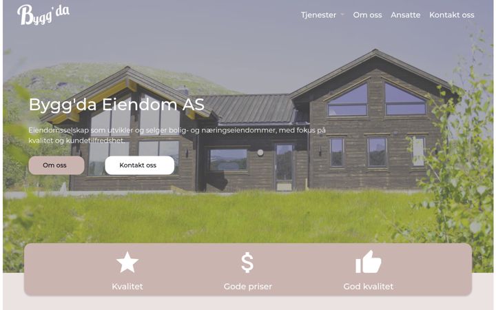 Screenshot of byggdaeiendom.no