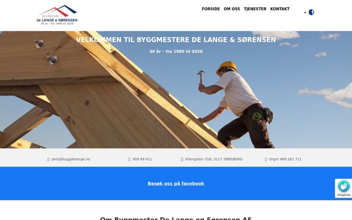 Screenshot van byggdelange.no