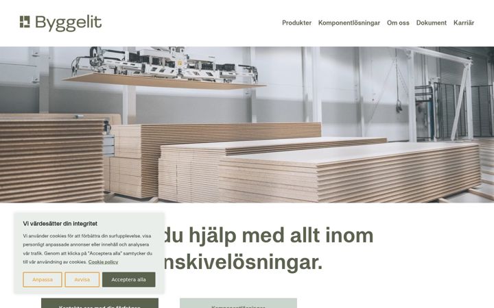 Screenshot of byggelit.se