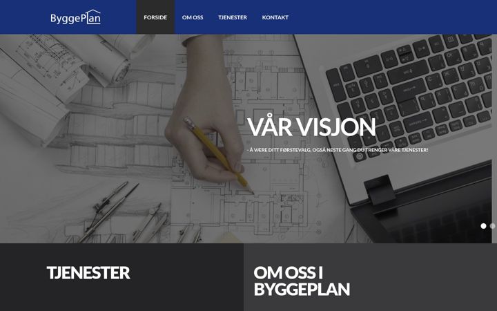 Screenshot of byggeplan.no