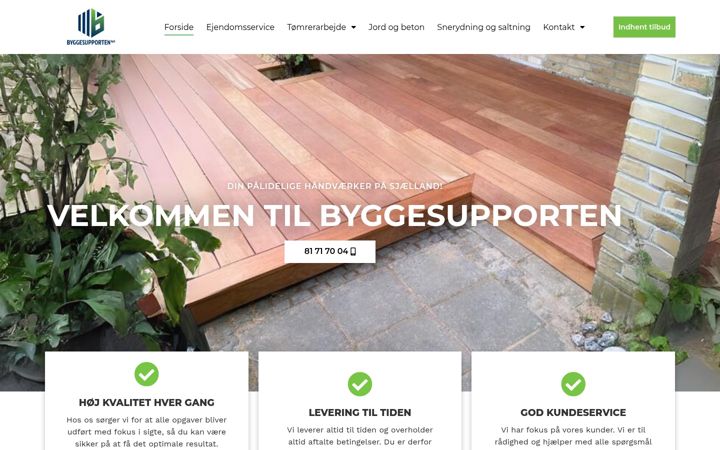 Screenshot of byggesupporten-aps.dk