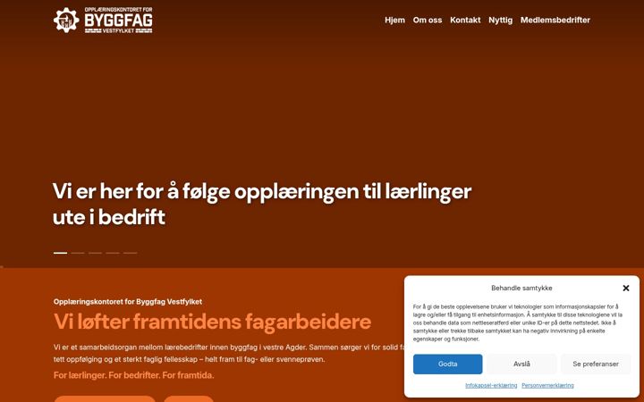 Screenshot of byggfagmandal.no
