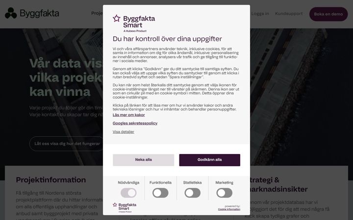 Screenshot of byggfakta.se