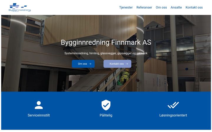 Screenshot of byggfinnmark.no