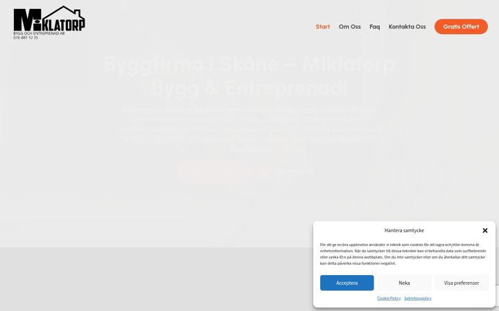 Screenshot of byggfirmaskane.se