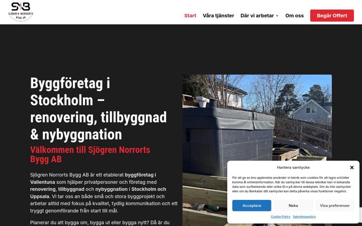 Screenshot του byggfirmastockholm.nu