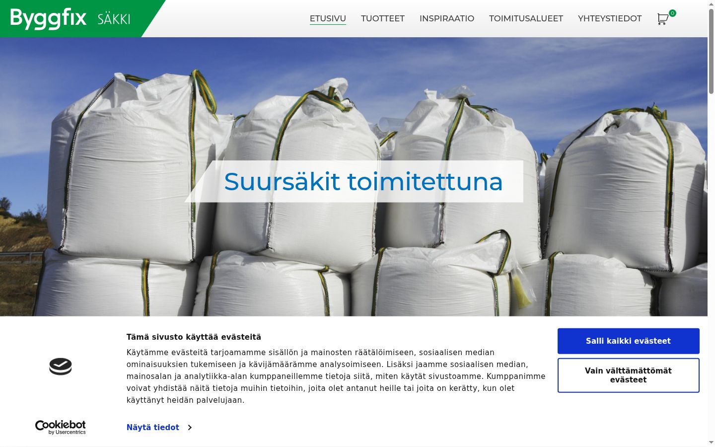 Screenshot des Einwilligungsbanners vor jeglicher Interaktion