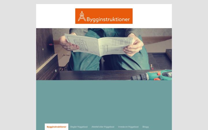 Screenshot of bygginstruktioner.com