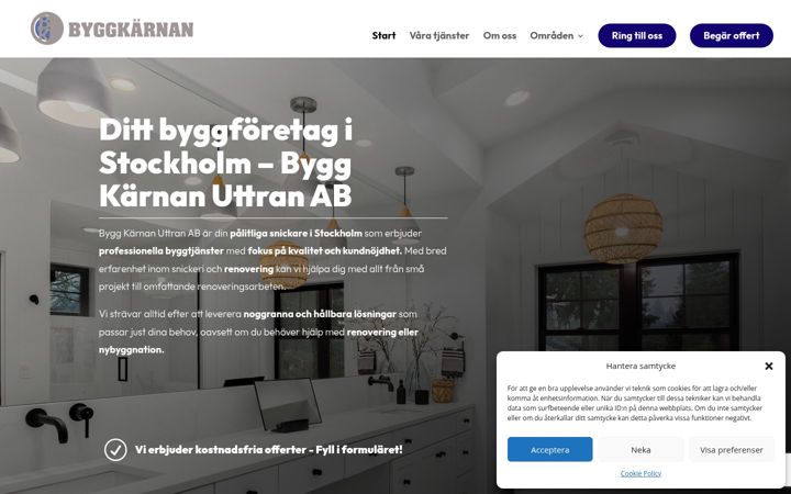 Zrzut ekranu byggkarnan.se