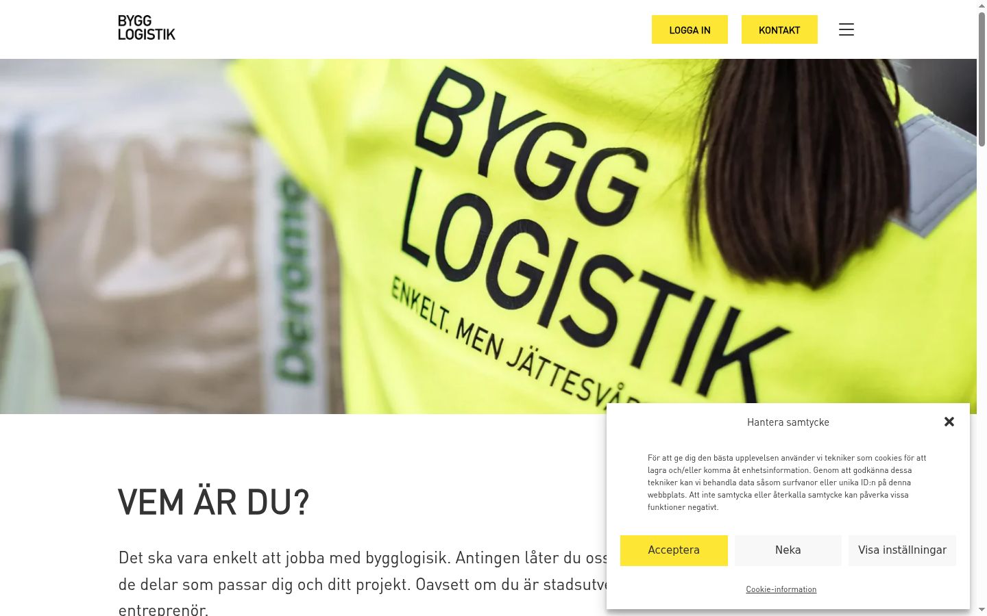 Ekrānuzņēmums ar piekrišanas baneri, kas tika rādīts pirms jebkādas mijiedarbības
